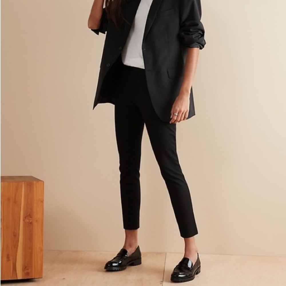 Banana Republic Sloan Fit Skinny Dress Pants - Solid Black - Size 6 Petite